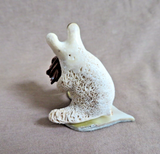 Native Zuni Antler Koala Bear w/ Rose Fetish Carving by Ruben Najera C4856