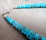 Large Santo Domingo Turquoise & Spiny Oyster 18.5" Necklace by Lupe Lovato JN522