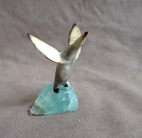 Native Zuni Antler Penguin on Ice Fetish Carving by Ruben Najera C4731
