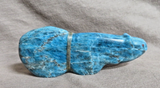 Zuni Blue Apatite Mountain Lion Fetish Carving by Leland Boone/Daphne Quam C4837