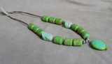 Native Navajo Green Turquoise 18" Necklace by Elouise Chee JN508