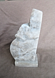 Native Navajo Alabaster  Native Woman, & Olla Sculpture by S Enoah  M0037