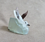 Native Zuni Antler Mini Penguin on Ice Fetish Carving by Ruben Najera C4864