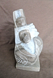 Native Navajo Alabaster  Native Woman, & Olla Sculpture by S Enoah  M0037
