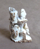 Native Zuni Antler 7 Perched Eagles Fetish carving by Lewis Malie C4742