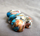 Zuni Spiny Oyster, Turquoise, & Copper Frog Carving by Kenric Laiwakete C4726