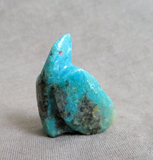 Native Zuni Calming Turquoise Eagle Fetish Carving by Daryl Shack - C4771