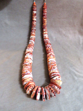 Native Navajo Extra Large Orange Spiny Oyster Necklace by Helen Little JN493
