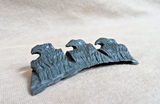 Native American Zuni Mini Jet Trio Ravens Fetish Carving by Rochelle Quam  C4842