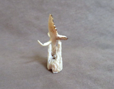 Native Zuni Antler Mini Crane Fetish Carving by Ruben Najera C4676