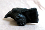 Native Zuni 2" Jet Classic Raven Fetish Carving by Rochelle Quam  C4757