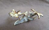 Native Zuni Antler Eagle Duo Fetish Carving by Ruben Najera C4795