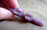 Zuni Purple Jade Wolf Fetish Carving by Rosella & Loubert Soseeah C4730