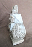 Native Navajo Alabaster  Native Woman, & Olla Sculpture by S Enoah  M0037