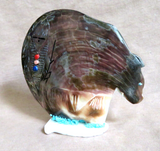 Zuni Mother of Pearl 2 Sided Bear Maiden Fetish Carving by Gloria Chattin C4704