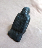 Native Zuni 2" Jet Classic Raven Fetish Carving by Rochelle Quam  C4757