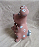 Native Hand Made Jemez Pottery Dog Storyteller w puppy by D Tsosie  PO299