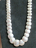 Navajo Sterling Silver Graduated Saucer Bead 22.5" Necklace  - Ina Nez JN498
