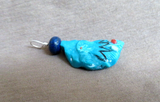 Native Zuni Turquoise Corn Maiden & Eagle Pendant by Gloria Chattin JP289