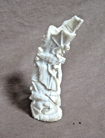 Native Zuni Antler 4 Bats in Flight Fetish carving by Lewis Malie  - C4968