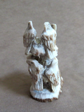 Native Zuni Antler 7 Perched Eagles Fetish carving by Lewis Malie C4742