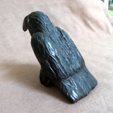 Native Zuni 2" Jet Classic Raven Fetish Carving by Rochelle Quam  C4757