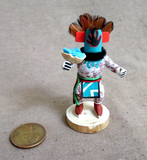 Native Navajo Miniature Cottonwood Rare Pot Carrier Kachina by  M H  K078