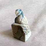 Zuni Picasso Marble Eagle on Kiva Wall Fetish Carving by Colin Weeka (D) 4330