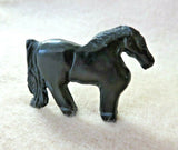 Native American Zuni Black Jet Mini Horse Fetish by Rochelle Quam Najera C3981