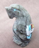 Zuni Great Grey Marble Eagle w/ Sunface Fetish by Robert Cellicion C0284