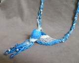 Native Zuni Made Beaded Hummingbird Multi-color 22" Necklace 3 strands JN465