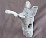 Native Zuni Museum Quality Large Antler Elephant Fetish by Maxx Laate  - C1499