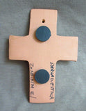 Native Zuni hand made Dragonfly Pottery Cross Magnet by Darla Westika  P253