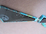 Santo Domingo Inlay Multi-Stone Pendant & Jet Necklace by Chris Nieto JN0225