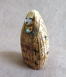 Native Zuni Jasper Corn Maiden Fetish Carving by Faye Quandelacy (D) - C4441