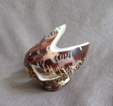 Native Zuni Amazing Snail Shell Eagle Fetish by Bryson Bobelu  - C4495