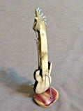 Zuni Wood & Silver Electric Guitar Carving Fetish  By Carl Etsate C3807