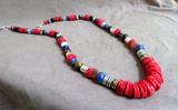 Navajo Sterling Silver &  Coral 27" Necklace by Tommy & Rosita Singer JN461