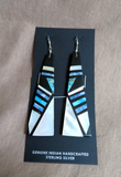 Santo Domingo XL Multi-stone Matrix Dangle Hook Earrings by James Crespin JE674
