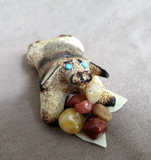 Native American Zuni Antler Adorable Pig w/ Rocks Fetish by Ruben Najera C4125