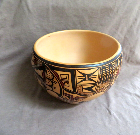Native Hopi Laguna Handmade Polychrome Pottery by Jofern Silas Puffer  P0269