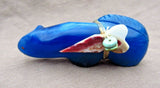 Zuni RARE Bowlerite Blue Mt. Lion Fetish by Leland Boone & Daphne Quam C3496