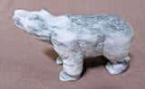 Native Zuni Museum Quality Zebra Marble Bear by Herbert Him Sr. C1841