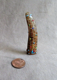 Zuni Fossilized Antler tip Corn Maiden Fetish Carving  by Jared Amesoli C4516