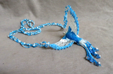 Native Zuni Made Beaded Hummingbird Multi-color 22" Necklace 3 strands JN465