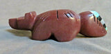 Native Zuni Sacred Pipestone Wolf Fetish w Inlay by Brandon Phillips - C3791
