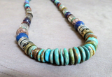 Navajo Sterling Silver & Turquoise 27" Necklace by Tommy & Rosita Singer JN461