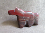 Native Zuni Red Dolomite Horse Fetish Carving - Leland Boone & Daphne Quam C4527