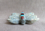 Native Zuni Serpentine Butterfly Fetish w Inlay by Brandon Phillips - C4278