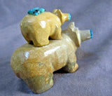 Native Zuni Zuni Rock Bear Duo Fetish w/ Offering by Kimberly Kallestewa - C2742